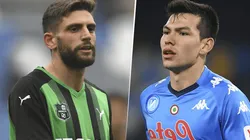 Sassuolo vs. Napoli por la Serie A de Italia.