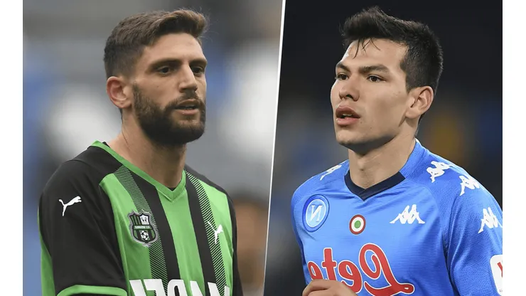 Sassuolo vs. Napoli por la Serie A de Italia.