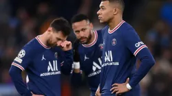 Lionel Messi, Neymar y Kylian Mbappé en un encuentro con PSG.