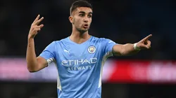 Ferrán Torres en un encuentro con Manchester City.