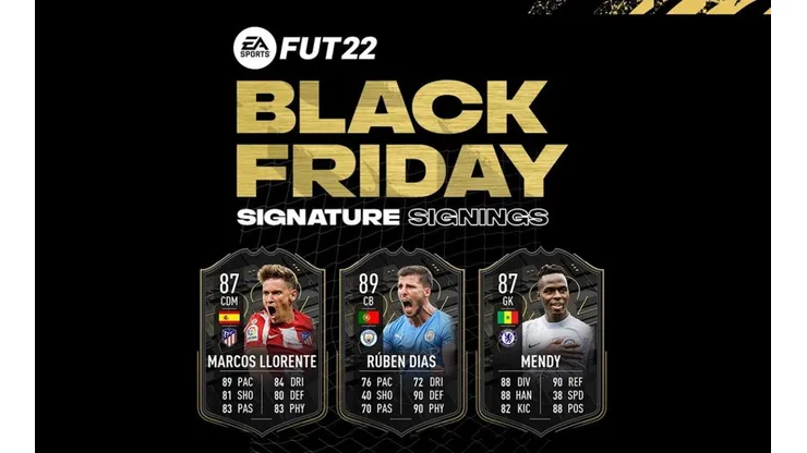 FIFA 22: Llegan nuevas cartas Signature Signings en el evento del Black Friday