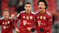 Leroy Sané celebrando un gol con Bayern Munich.