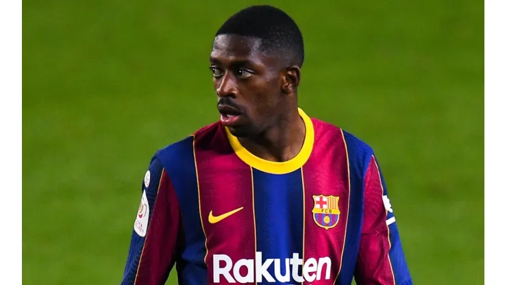 Ousmane Dembelé en un encuentro con Barcelona.