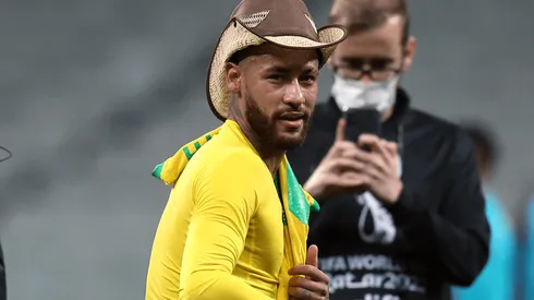 Neymar en festejo de clasificación a Qatar 2022.