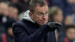 Ralf Rangnick en un encuentro con RB Leipzg.