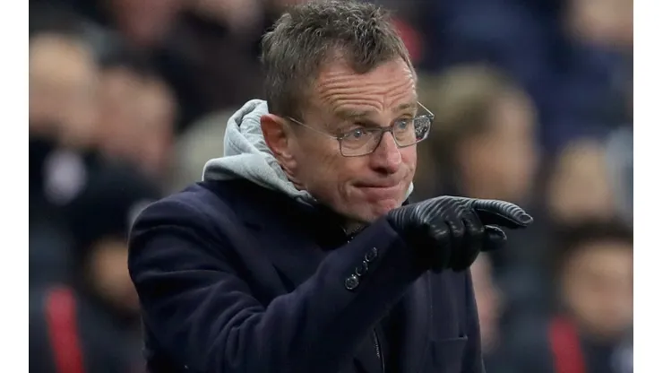 Ralf Rangnick en un encuentro con RB Leipzg.
