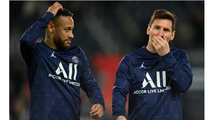 Neymar y Messi, en la previa a un partido de PSG.