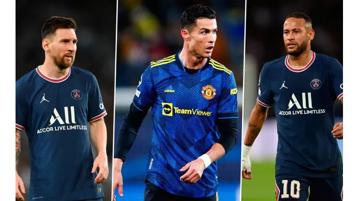 Messi, Ronaldo y Neymar.