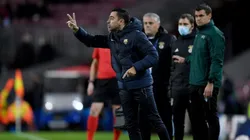 Xavi, durante el empate de Barcelona ante Benfica en el Camp Nou.