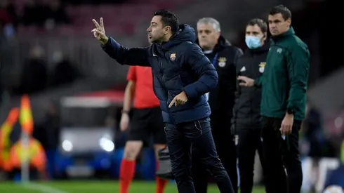 Xavi, durante el empate de Barcelona ante Benfica en el Camp Nou.
