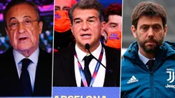 Florentino Pérez, Joan Laporta, Andrea Agnelli