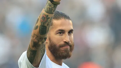 Sergio Ramos en su presentación con PSG.
