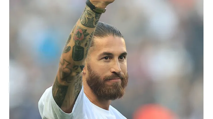 Sergio Ramos en su presentación con PSG.