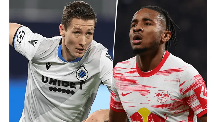 Brujas vs. Leipzig por la Champions League (Fotos: Getty).