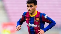 Pedri en un encuentro con Barcelona.