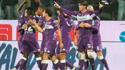 Festejo de gol de Fiorentina.