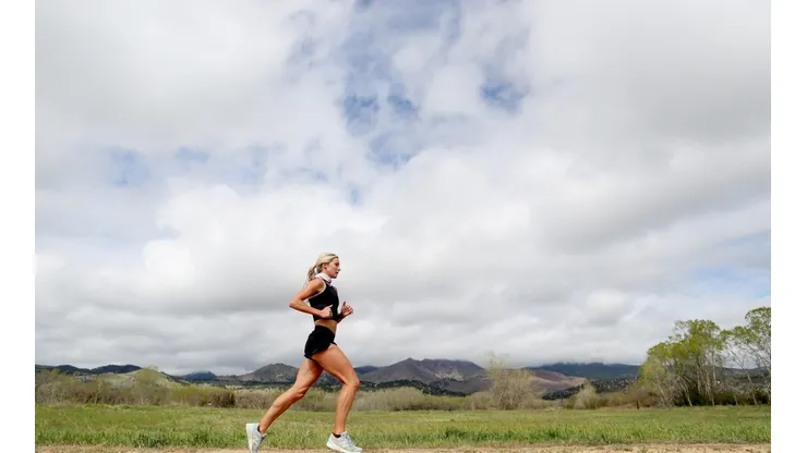 Olympian Emma Coburn Trains At Home During Coronavirus Pandemic