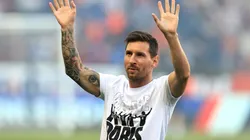 Lionel Messi en su presentación en PSG.