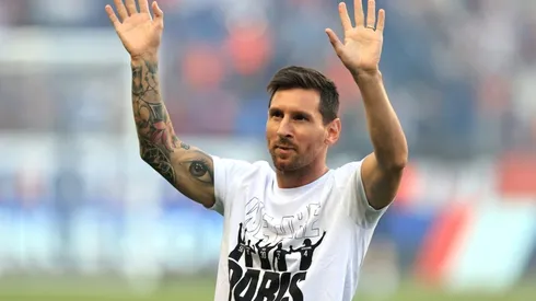 Lionel Messi en su presentación en PSG.