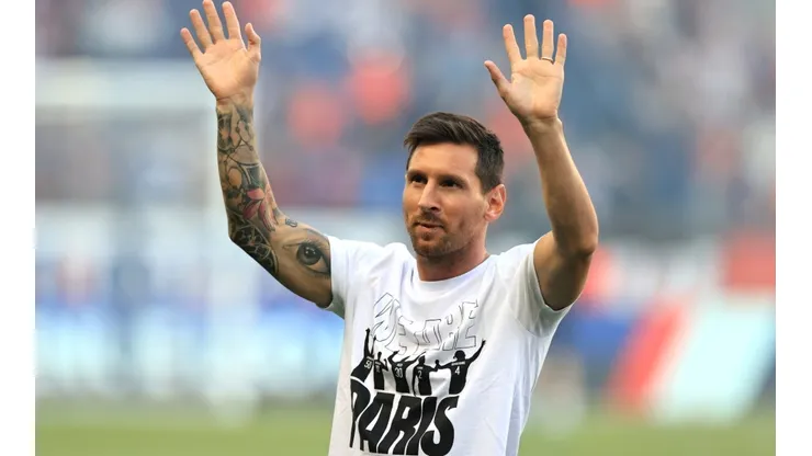 Lionel Messi en su presentación en PSG.