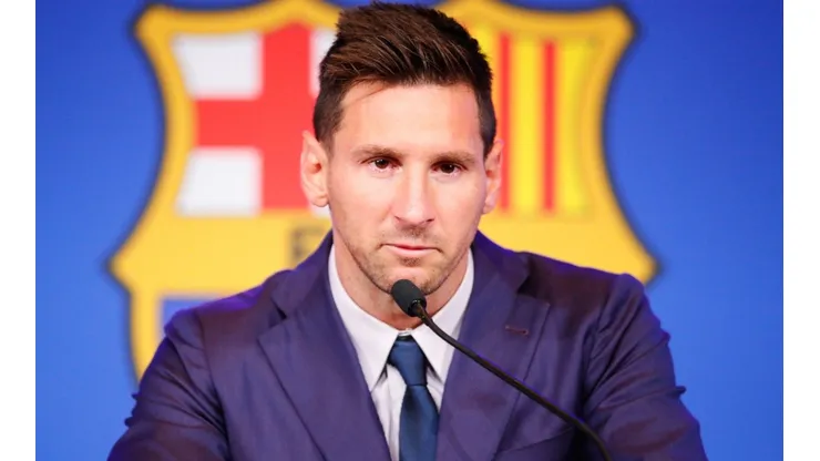 Lionel Messi en su despedida del Barcelona.