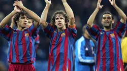 Gio van Bronckhorst, Puyol y Márquez, en Barcelona.