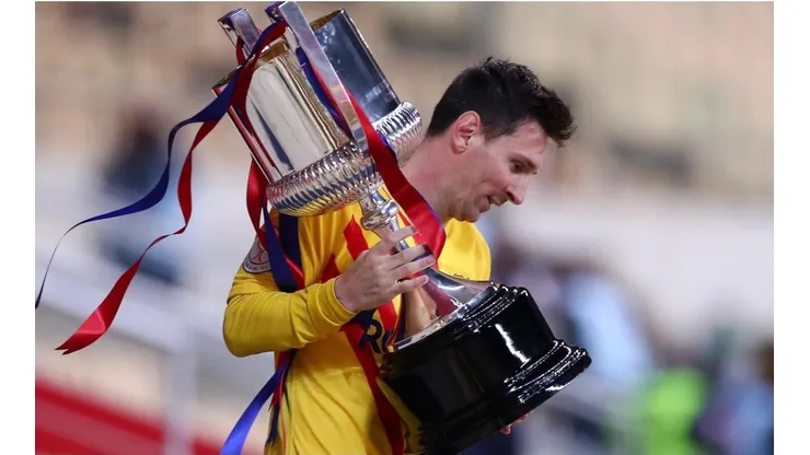 La Copa del Rey, el último trofeo levantado por Messi en Barcelona.