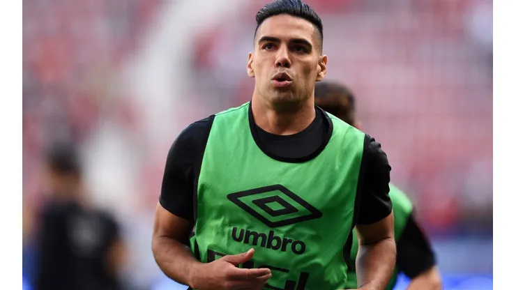 Radamel Falcao en un encuentro con Rayo Vallecano.