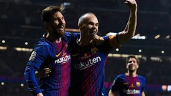 Lionel Messi y Andrés Iniesta en un encuentro con Barcelona.