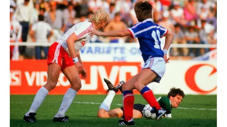 Acción de juego entre Canadá y Francia.