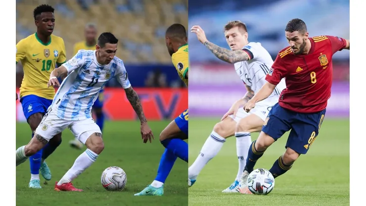 Enfrentameitnos entre Argentina, Brasil, España y Alemania.