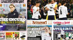 Portadas de la prensa italiana tras el empate de anoche ante Irlanda del Norte.