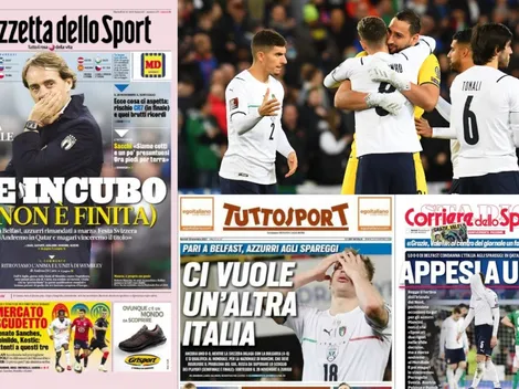 "Pesadilla, terror, Déjà vu", así está la prensa italiana tras el empate de anoche
