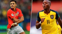 Alexis Sánchez y Michael Estrada.