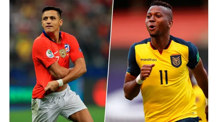 Alexis Sánchez y Michael Estrada.
