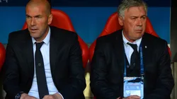 Zinedine Zidane y Carlo Ancelotti en un encuentro con Real Madrid.