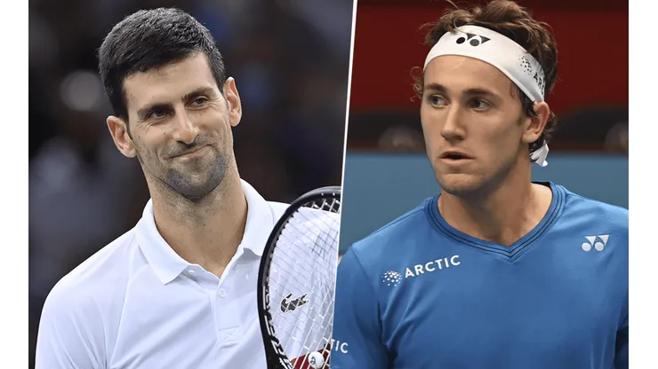 Novak Djokovic vs. Casper Ruud por el ATP Finals. (Fotos: Getty Images).