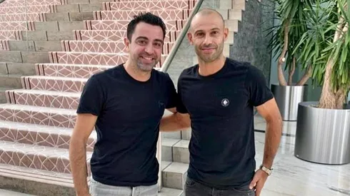 Xavi y Mascherano en un encuentro en Doha.