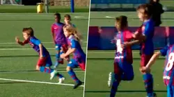 Un pequeño de La Masía hizo una gran jugada, digna del mejor Messi, y ganó el partido.