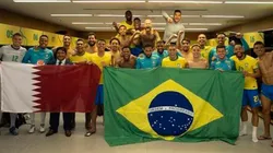 Festejo de los brasileños.