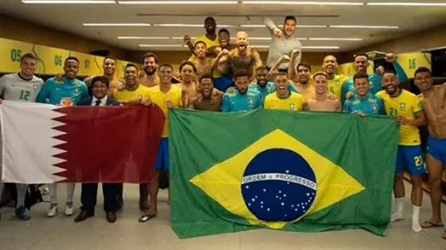 Festejo de los brasileños.