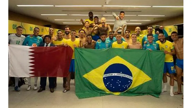 Festejo de los brasileños.