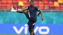 Paul Pogba en el entrenamiento de Francia.