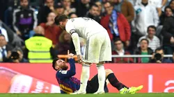 Messi y Ramos como jugadores de Barcelona y Real Madrid.