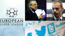 Florentino Pérez y Aleksander Ceferin, presidentes de la Superliga y UEFA.