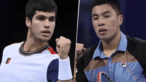 Carlos Alcaraz vs. Brandon Nakashima por el Next Gen ATP Finals. (Fotos: Getty Images).