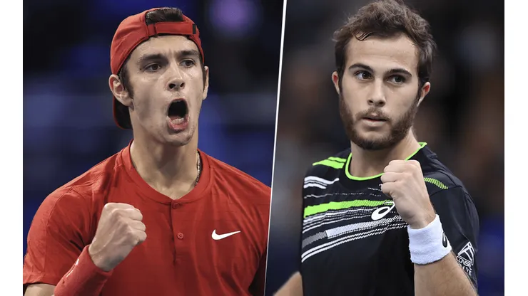 Lorenzo Musetti vs. Hugo Gaston por el Next Gen ATP Finals. (Fotos: Getty Images).