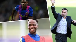 Ansu Fati, Xavi Hernandez y Raheem Sterling.