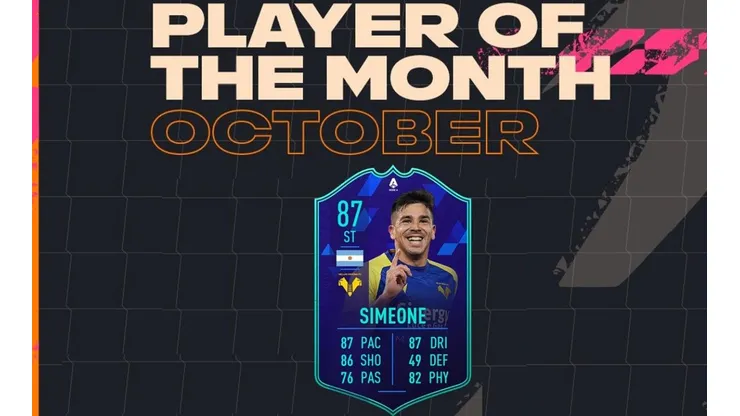 Gio Simeone recibe una carta especial en el Ultimate Team del FIFA 22
