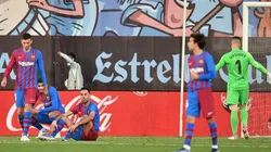 Barcelona en el gol del 3-3 de Celta.